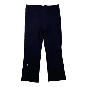 Lululemon Black Crop Wide Leg Legging High-rise Yoga Casual Comfort Activewear-4